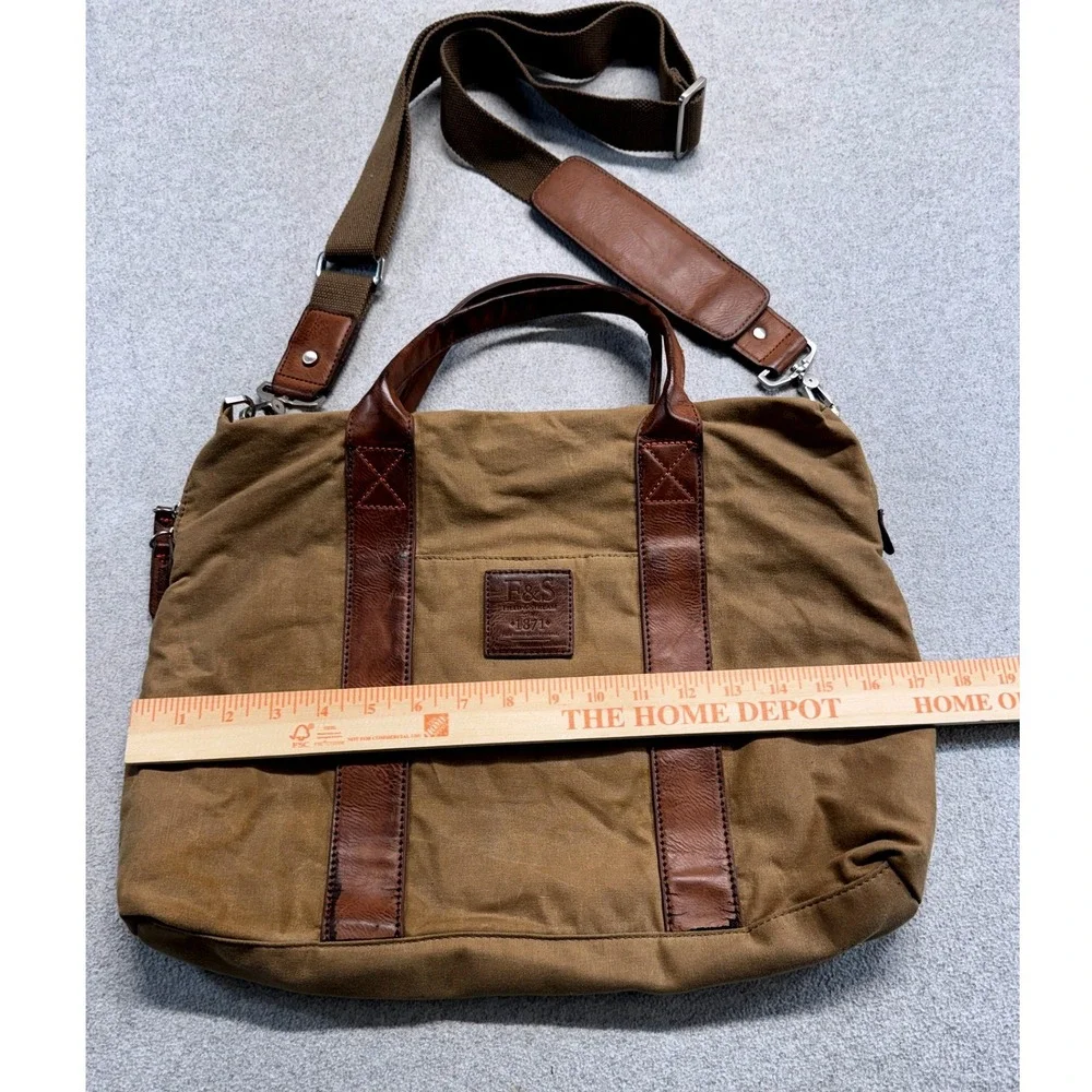 Field & Stream Vintage Collection Canvas Leather Duffel Weekender Travel Bag